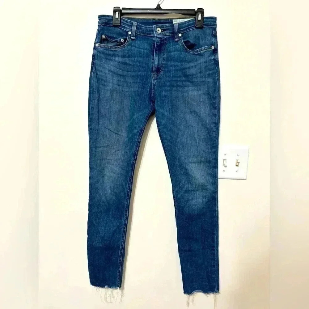 rag‎ & bone | cate mid rise skinny | raw hem